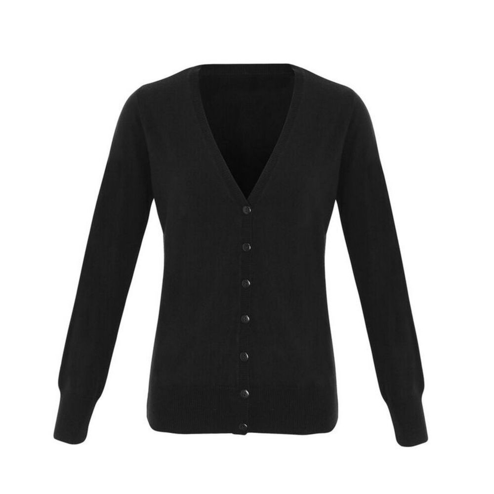 Premier Womens/Ladies Essential Acrylic Cardigan / Black